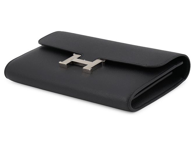 Hermès Portafoglio lungo Constance in pelle Epsom nera Nero - vista 2