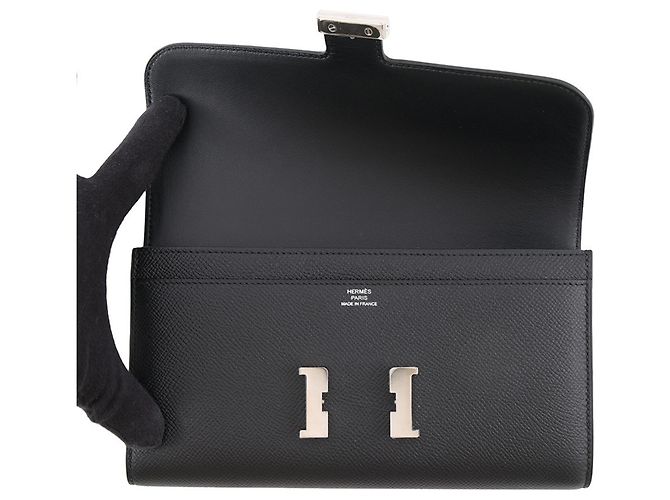 Hermès Portafoglio lungo Constance in pelle Epsom nera Nero - vista 4