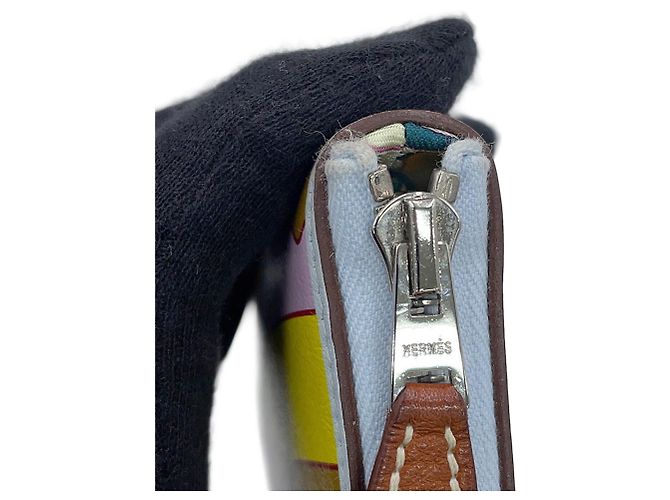 Hermès Hermes Azap Long Wallet aus Swift-Leder in Blue Brume Blau - Ansicht 11