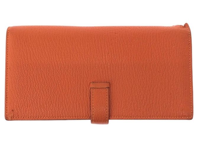 Hermès Cartera Hermes Bearn Soufflé Orange Naranja - vista 2
