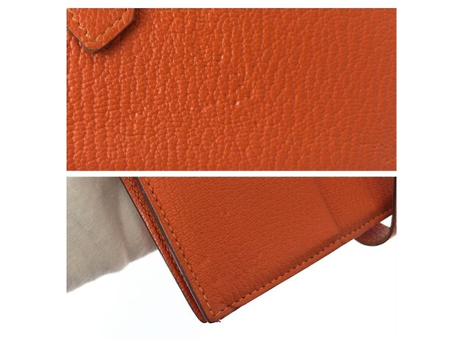 Hermès Cartera Hermes Bearn Soufflé Orange Naranja - vista 6