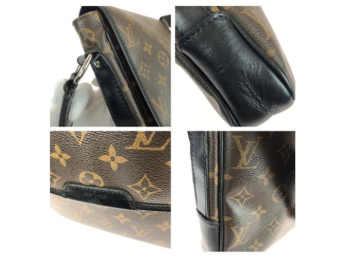 Borsa a Spalla Louis Vuitton Monogram Macassar Bass MM Marrone Marrone scuro Monogramma - vista 5