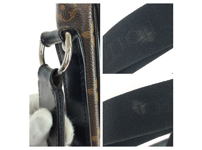 Borsa a Spalla Louis Vuitton Monogram Macassar Bass MM Marrone Marrone scuro Monogramma - vista 6