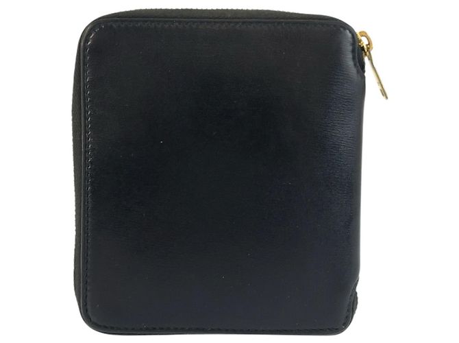 Yves Saint Laurent Tiny Leder-Bifold-Geldbörse in Schwarz - Ansicht 2