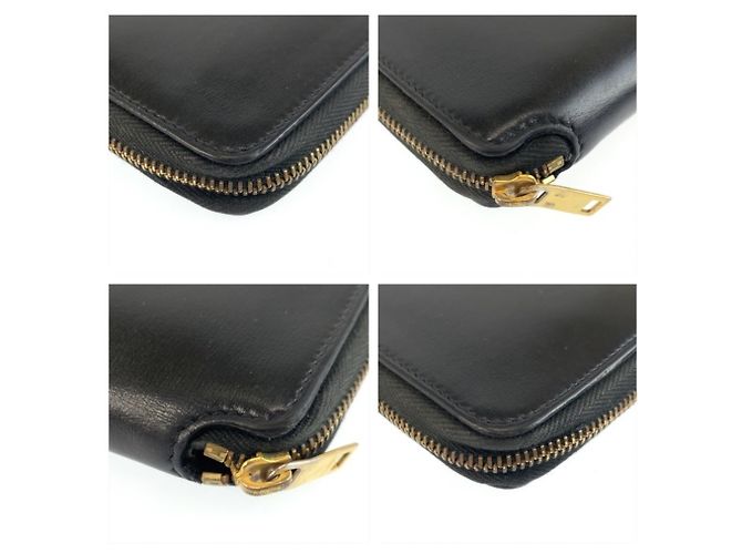 Yves Saint Laurent Tiny Leder-Bifold-Geldbörse in Schwarz - Ansicht 8