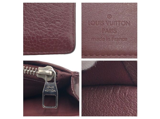 Portafoglio lungo Louis Vuitton Taurillon Brazza Marrone - vista 4