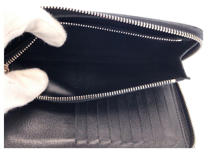 Louis Vuitton Zippy Wallet Vertical Black Leather - view 7