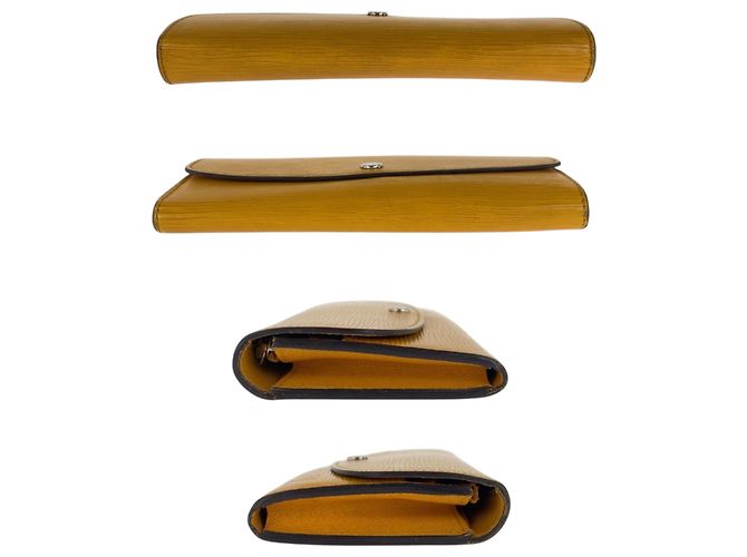 Louis Vuitton Epi Portefeuille Emilie Long Wallet Giallo - vista 10