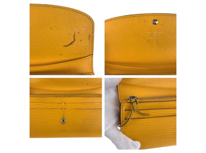 Louis Vuitton Epi Portefeuille Emilie Long Wallet Giallo - vista 9