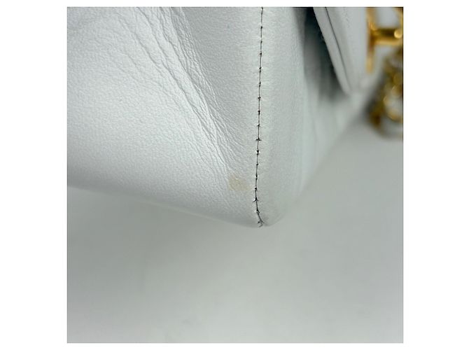 Borsa a Spalla Chanel Diana Matelassé Bianco - vista 4