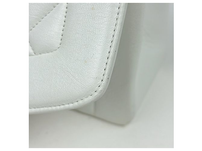 Borsa a Spalla Chanel Diana Matelassé Bianco - vista 6