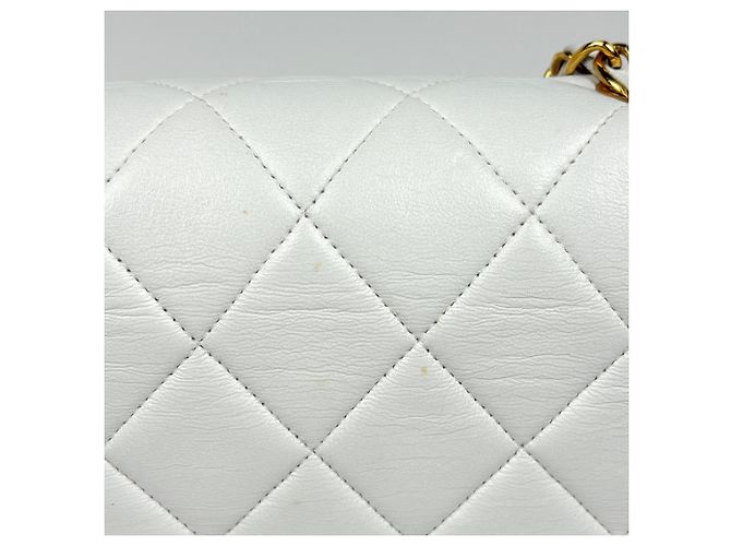 Borsa a Spalla Chanel Diana Matelassé Bianco - vista 7