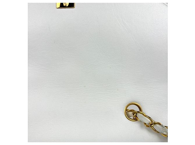 Borsa a Spalla Chanel Diana Matelassé Bianco - vista 8