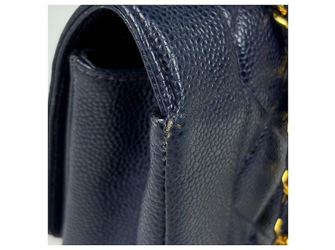 Borsa a Spalla Chanel Diana Matelassé Blu navy - vista 4
