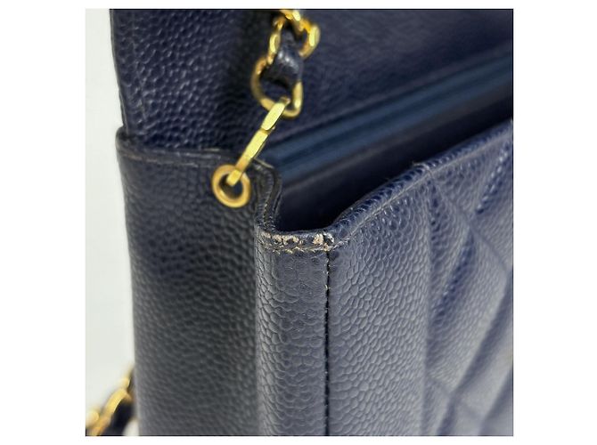 Borsa a Spalla Chanel Diana Matelassé Blu navy - vista 8