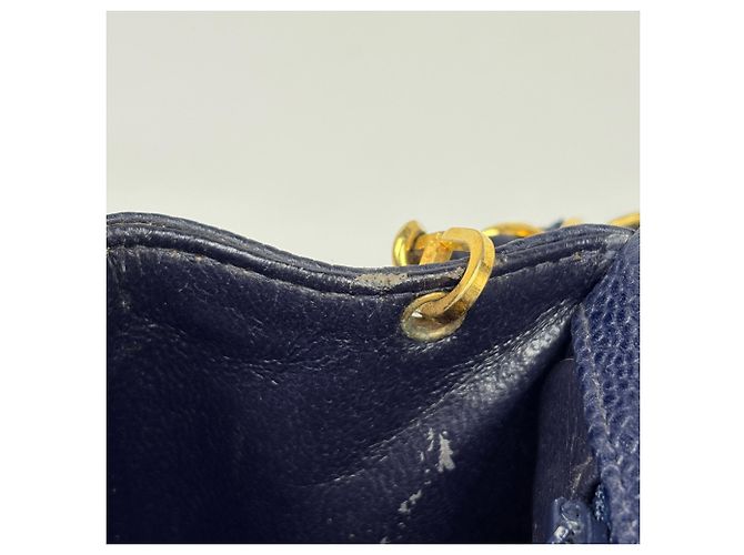 Borsa a Spalla Chanel Diana Matelassé Blu navy - vista 9