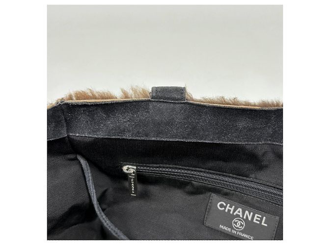 Borsa in tessuto marrone Chanel - vista 7