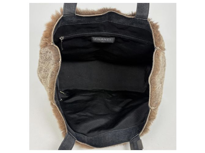 Borsa in tessuto marrone Chanel - vista 8
