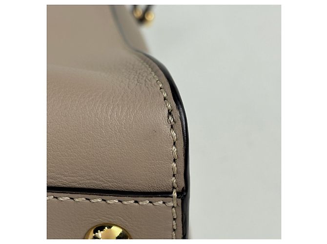 Borsa a mano in pelle Fendi Peekaboo Beige - vista 3