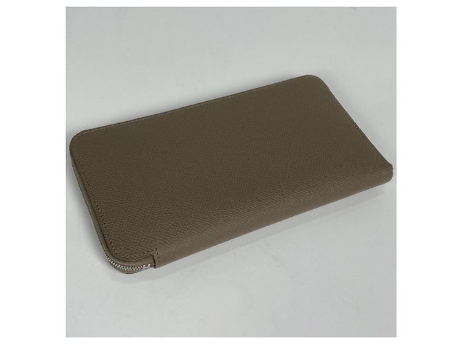 Cartera larga de seda Azap de Hermès Gris pardo - vista 2