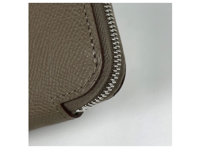 Cartera larga de seda Azap de Hermès Gris pardo - vista 3