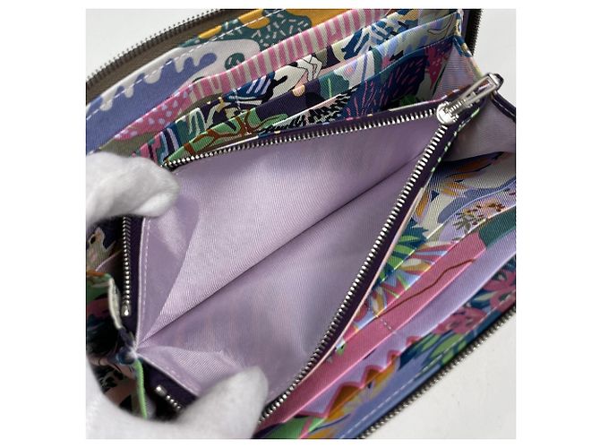 Cartera larga de seda Azap de Hermès Gris pardo - vista 6