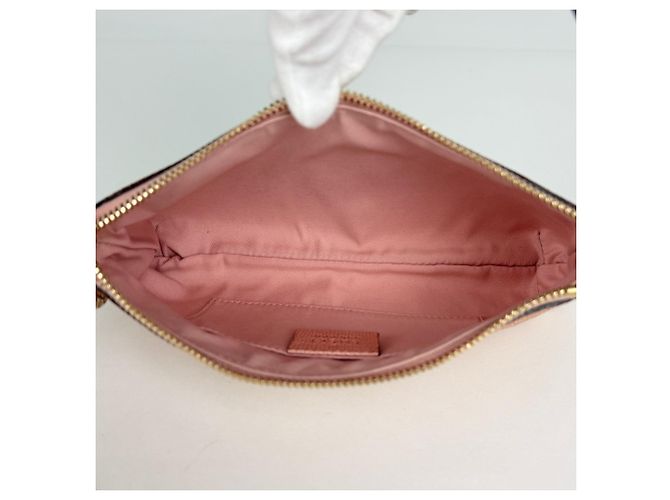 Pochette Gucci em lona GG rosa - vista 6
