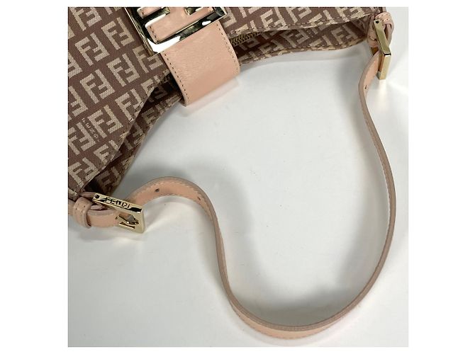 Zucchino Borsa a tracolla Fendi in tela rosa - vista 7