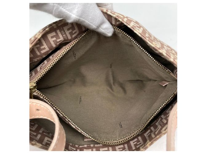 Zucchino Borsa a tracolla Fendi in tela rosa - vista 8