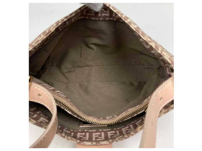 Zucchino Borsa a tracolla Fendi in tela rosa - vista 9