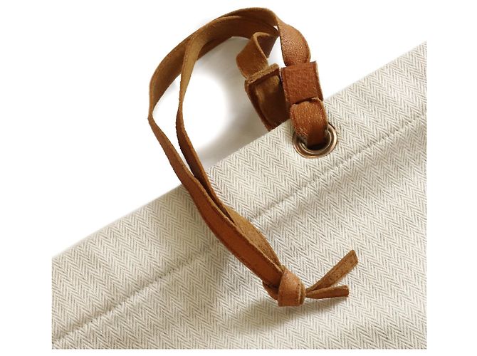 Hermès Pochette Hermes Aline de Toile H Crudo - vista 3