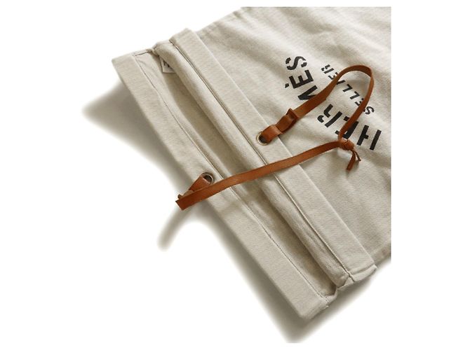 Hermès Pochette Hermes Aline de Toile H Crudo - vista 4