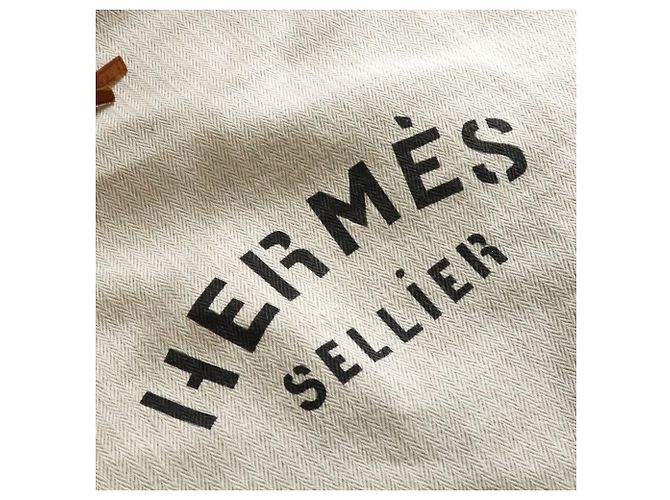 Hermès Pochette Hermes Aline de Toile H Crudo - vista 7
