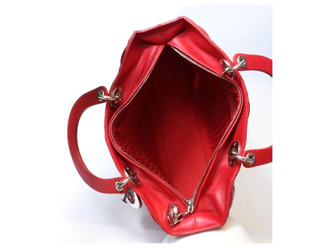 Borsa Christian Dior Dior Lady Large Rosso - vista 11