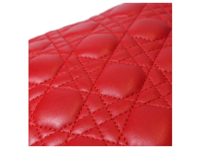 Borsa Christian Dior Dior Lady Large Rosso - vista 13