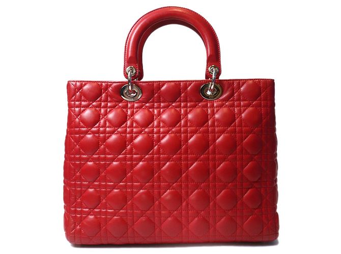 Borsa Christian Dior Dior Lady Large Rosso - vista 2