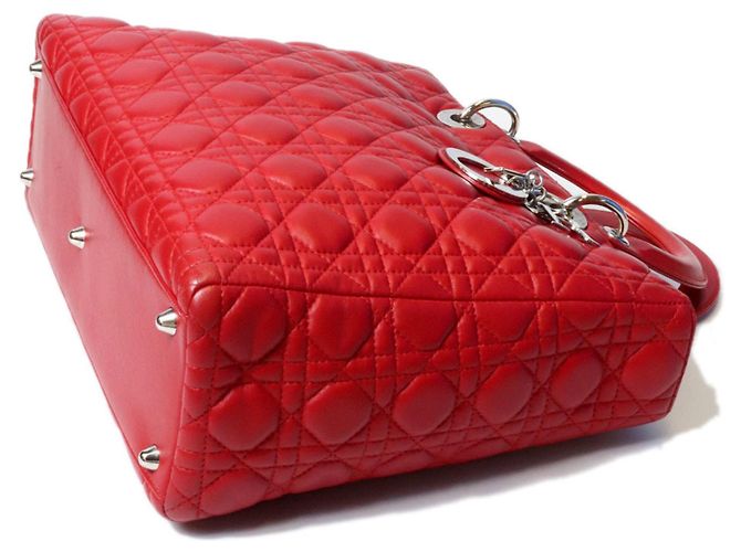 Borsa Christian Dior Dior Lady Large Rosso - vista 3