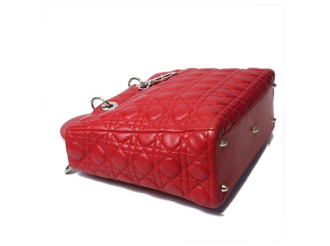 Borsa Christian Dior Dior Lady Large Rosso - vista 4