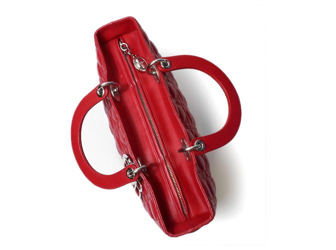 Borsa Christian Dior Dior Lady Large Rosso - vista 9