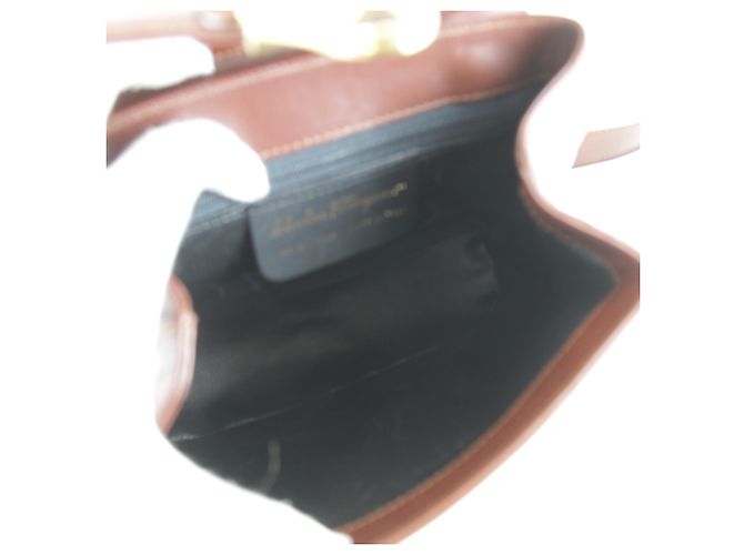 Borsa a tracolla in pelle marrone Salvatore Ferragamo - vista 12