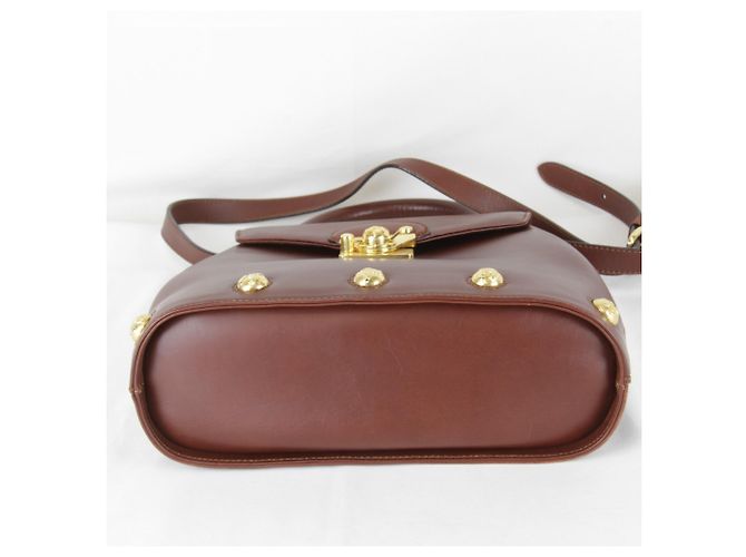 Borsa a tracolla in pelle marrone Salvatore Ferragamo - vista 7