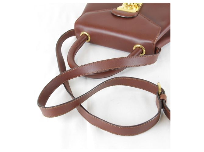 Borsa a tracolla in pelle marrone Salvatore Ferragamo - vista 8