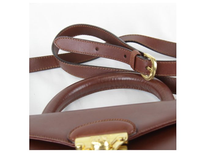 Borsa a tracolla in pelle marrone Salvatore Ferragamo - vista 9