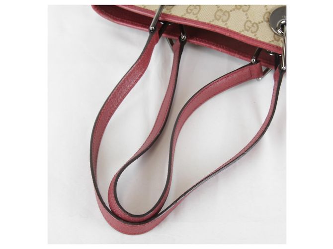 Sacola Tote Gucci em lona GG bege - vista 8