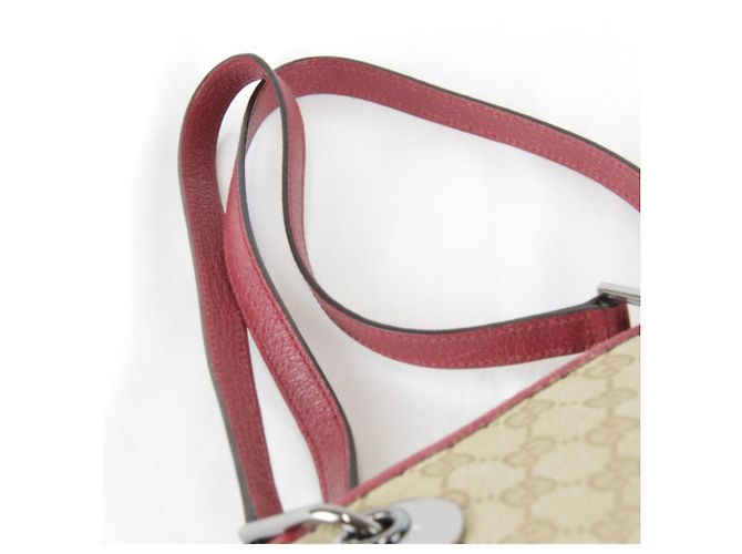 Sacola Tote Gucci em lona GG bege - vista 9