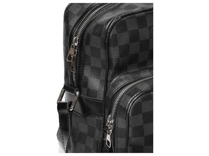 Borsa a tracolla Louis Vuitton Damier Graphite Io Nero - vista 13