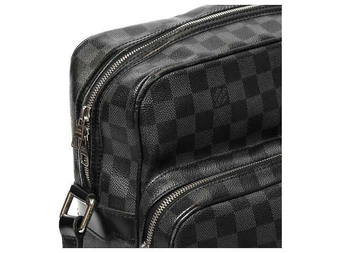 Borsa a tracolla Louis Vuitton Damier Graphite Io Nero - vista 14