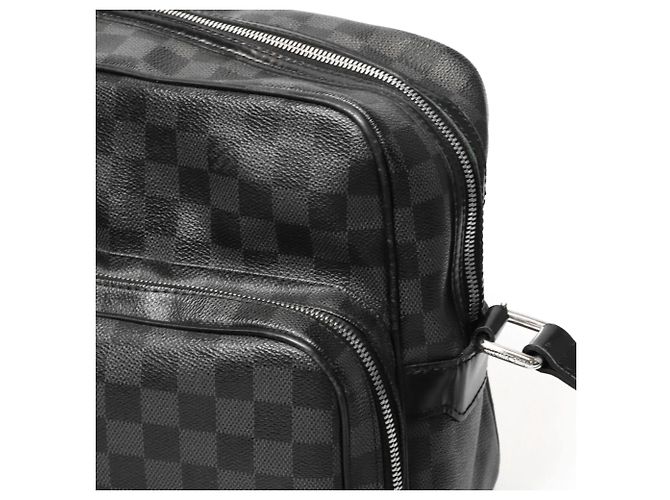 Borsa a tracolla Louis Vuitton Damier Graphite Io Nero - vista 15