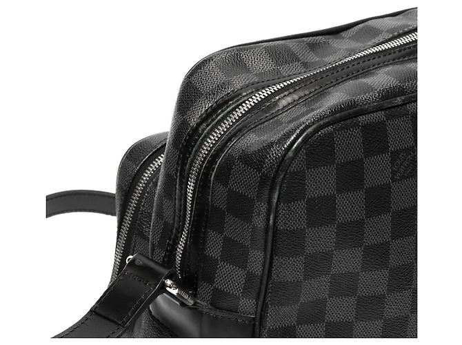 Borsa a tracolla Louis Vuitton Damier Graphite Io Nero - vista 16