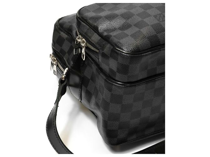 Borsa a tracolla Louis Vuitton Damier Graphite Io Nero - vista 18